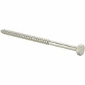 Bsc Preferred Corrosion-Resistant 316 Stainless Steel Hex Head Screw for Wood 1/4 Size 4-1/2 Long, 5PK 90123A154